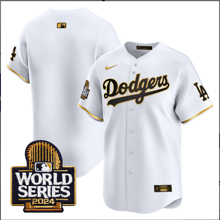 Men MLB Los Angeles Dodgers blank white 2024 World Series Champions Patch Limited Jersey20241105 style 3->los angeles dodgers->MLB Jersey